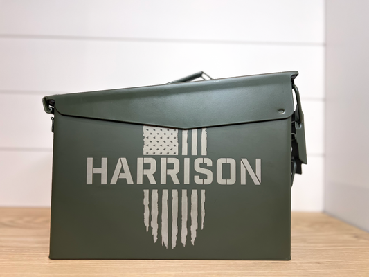 Personalized Laser Engraved .50 Caliber Ammo box