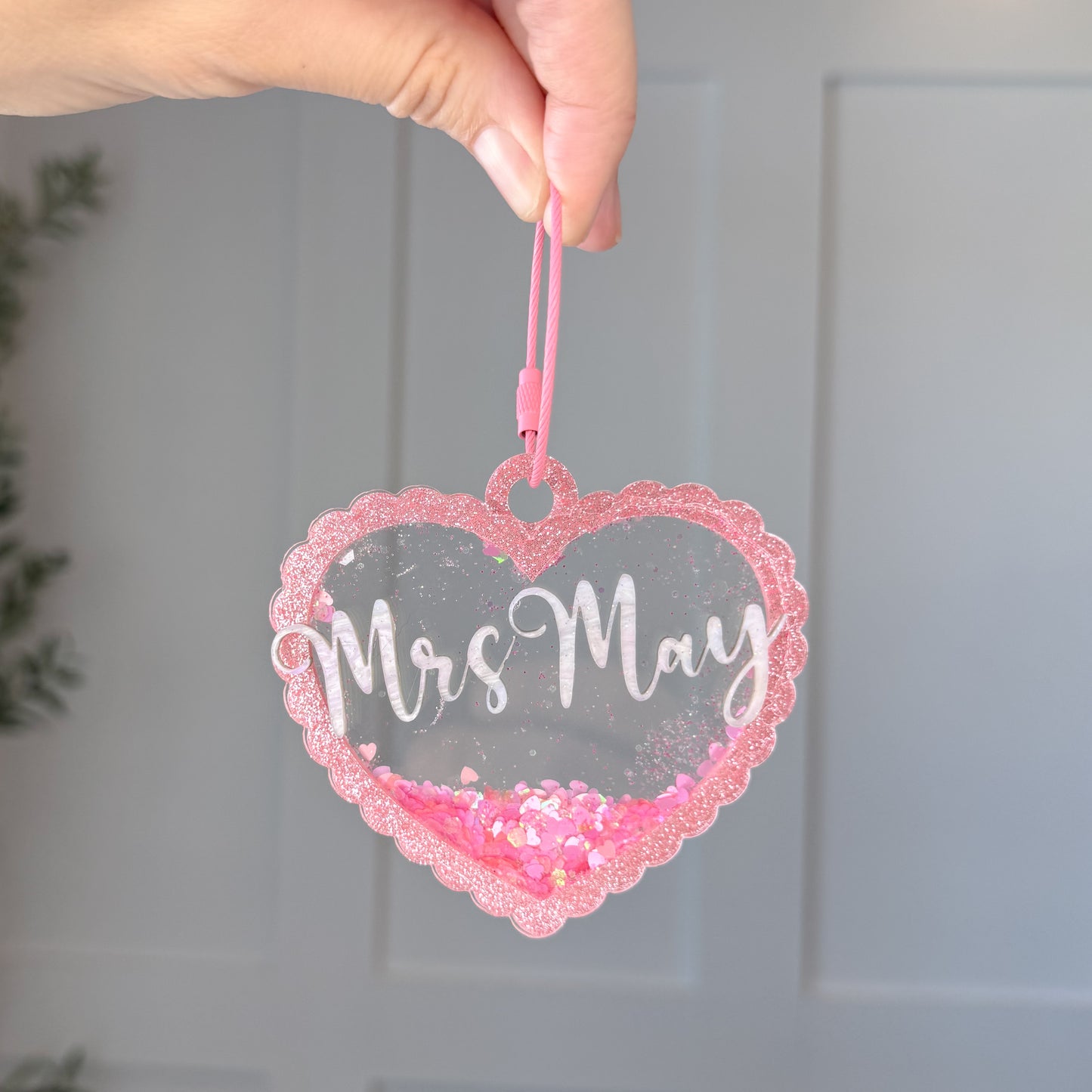 Personalized Valentine Shaker Keychain